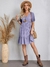 Mini vestido sem mangas casual com gola em O feminino, Vestidos A, Moda feminina