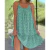 Vestido estampado floral feminino com alça de espaguete, mini vestidos sem mang - comprar online