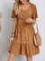 Mini vestido sem mangas casual com gola em O feminino, Vestidos A, Moda feminina - loja online