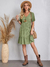 Mini vestido sem mangas casual com gola em O feminino, Vestidos A, Moda feminina - BellaChic
