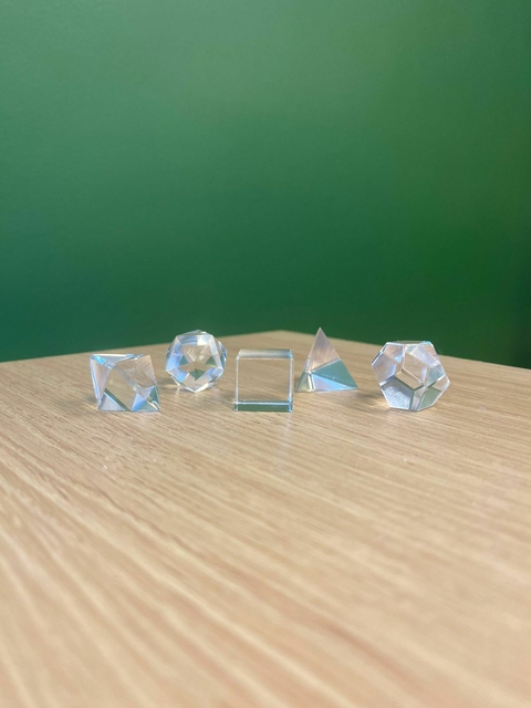 Conjunto Sólidos Platônicos em Quartzo Cristal