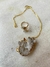 Pingente de Drusa de Quartzo Cristal com Detalhe em Metal Dourado - Beleza Natural e Poder Curativo