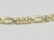 Pulseira elo groumet 3x1 banhada a ouro 18k