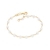 Pulseira banhada a ouro 18k com pérolas sintéticas