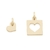 Pingente banhado a ouro 18k cara metade
