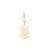 Pingente menino com zircônia branco banhado a ouro 18k