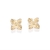 Brinco flor banhado a ouro 18k