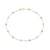 Gargantilha chocker banhada a ouro 18k com cristais redondos colorido