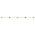 Gargantilha chocker banhada a ouro 18k com cristais redondos colorido - comprar online