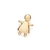 Pingente menina banhado a ouro 18k