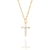 Pingente banhado a ouro 18k cruz com Cristo - comprar online