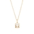 Pingente solitário banhado a ouro 18k com cristal branco - comprar online