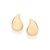Brinco gota abaulada banhado a ouro 18k