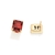 Brinco retangular banhado a ouro 18k com cristais vermelho - loja online