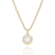 Gargantilha com pingente solitário folheado a ouro 18k branco - comprar online