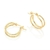 Brinco argola dupla folheada a ouro - comprar online