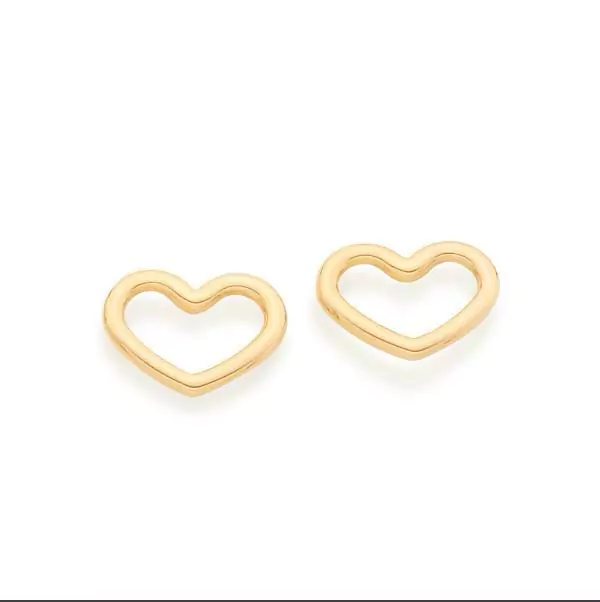 Brinco amor folheado a ouro