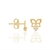 Brinco folheado a ouro borboleta com zircônias branco - comprar online