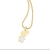 Pingente menina folheado a ouro com aplicação de rhodium - comprar online