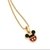 Pingente bermuda do mickey folheado a ouro com aplicação de resina preto com vermelho - comprar online