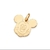 Pingente rosto do mickey folheado a ouro