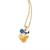 Pingente rosto do pato donald folheado a ouro com aplicação de resina colorido - comprar online