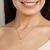 Pingente sagrado coração de maria folheado a ouro com zircônias rosa escuro - Amorim Joalheria