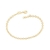 Pulseira corações folheada a ouro 18k