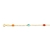Pulseira folheada a ouro 18k com cristais coloridos - comprar online