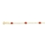 Pulseira folheada a ouro 18k com cristais vermelhos - comprar online