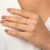 Anel aparador com zircônias folheada a ouro 18k branco - Amorim Joalheria