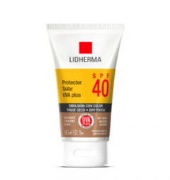 Protector Solar UVA plus SPF 40 con color - toque seco x 60 grs