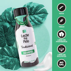 Shampoo Tradicional Leche Pal Pelo 250 Ml Limpieza Profunda - akthon