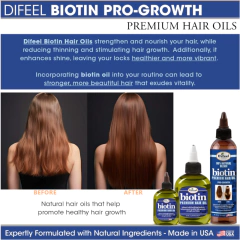 Difeel Biotin Aceite con Biotina y cabello y uñas. Anti caída, pro-crecimiento - tienda en línea