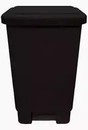 LIXEIRA PEDAL RETANGULAR 25 LTS PRETA VIENNA