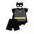 Fantasia infantil camiseta e bermuda herói morcego - tamanho 4