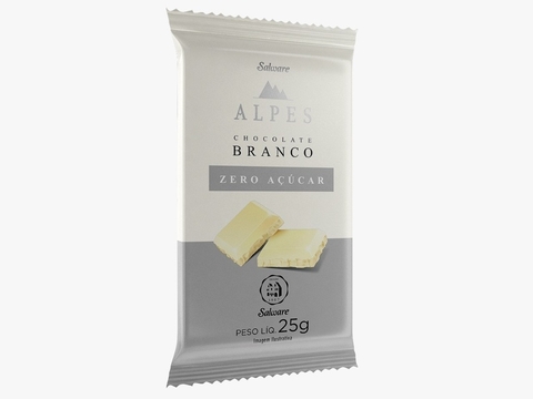 Chocolate Branco Zero Açúcar Alpes 12un x 25gr
