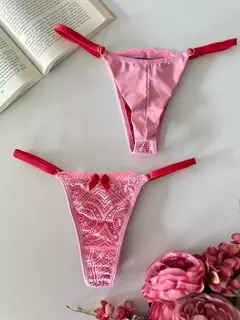 Calcinha Afrodite Rosa e Vermelha