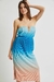 Vestido strapless ombré