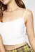 Crop top satinado - MIMORA