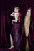 Vestido halter de lentejuelas vino - MIMORA