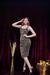 Vestido ajustado black gold