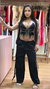 CROPPED BORBOLETA PRETO