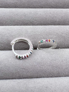 Argola Zircônia Colorida - comprar online