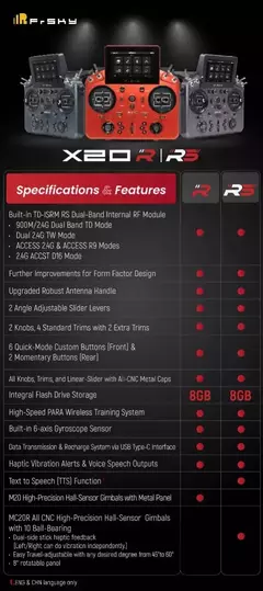 FrSky TANDEM X20RS Gimbal MC20R de facil ajuste - tienda online
