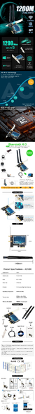 Adaptador WiFi, Bluetooth 4.0 - comprar online