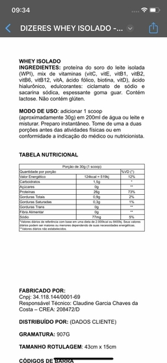 WHEY ISOLADO COM ÁCIDO HIALURÔNICO | SABOR MOUSSE DE MARACUJÁ | 907G na internet