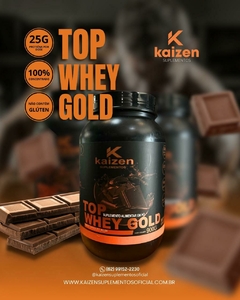 Top Whey Gold - 25g de proteína | 3,4g de carboidrato | Chocolate Belga | 900g