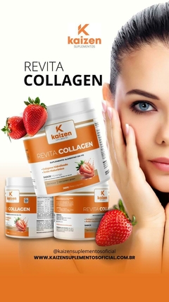 REVITA COLLAGEN | 300G | COLÁGENO HIDROLISADO E ÁCIDO HIALURÔNICO - Kaizen suplementos