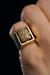 Anel Retangular Pavê em Ouro Amarelo 18k e 0,6ct de Diamantes na internet